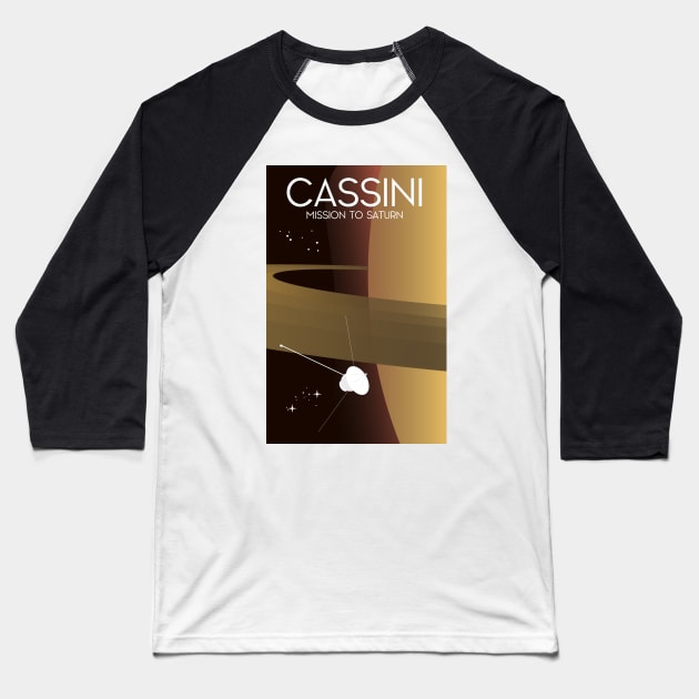 Cassini NASA Saturn Space art Baseball T-Shirt by nickemporium1